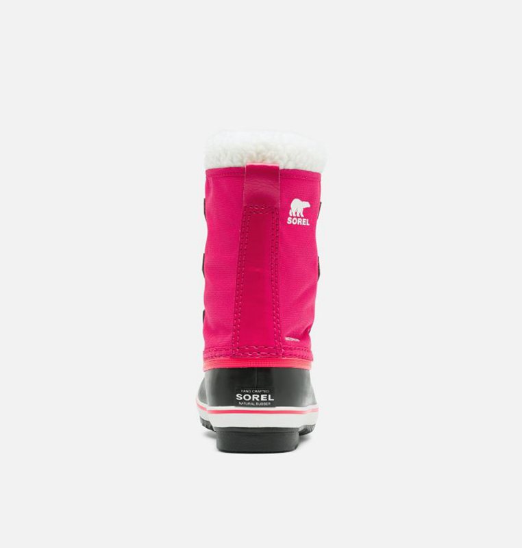 Kids Snow Boots Pink/Black - Sorel Childrens Yoot Pac™ Nylon - 473901-RHI